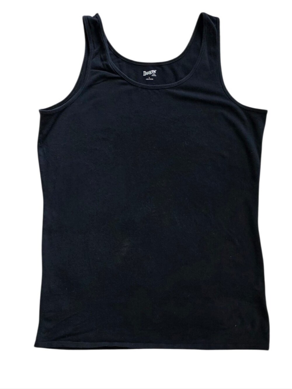 Duluth Trading Large Black Athletic Workout Tank Top Lounge Base Layer